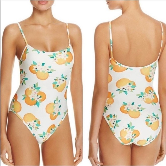 Kate Spade Womens Citrus Floral Print One Piece Bathing Suit Size Small Beach - Picture 1 of 11